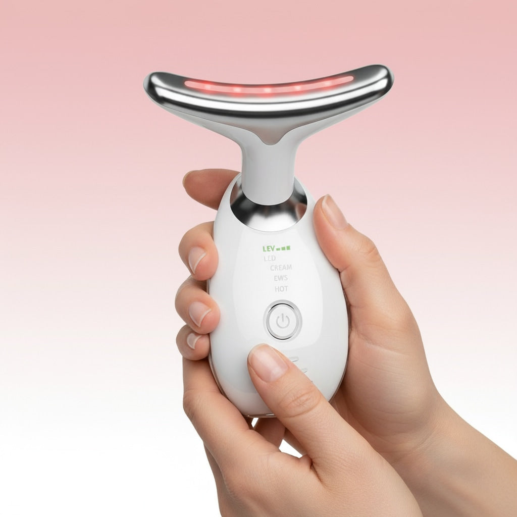 Masseur Visage Anti-Rides LED - Lifting & Anti-Cernes  à  Domicile